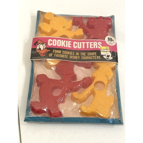 Disney Other - Vintage Disney Cookie Cutters‎ Set Mickey Mouse Minnie Donald Duck Pluto VTG 90s